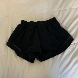 Black lulu lemon long hotty hot shorts